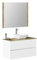 Baikal Conjunto de Mueble de baño Duo, Incluye Lavabo. Mueble Suspendido en Pared con Lavabo cerámico. Varios Acabados y Medidas. Mueble MONTADO.