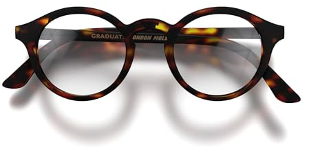 LONDON MOLE® Graduate Lesebrille | Kühle, runde panto-geformte lesebücher | Herren damen unisex | Federscharniere