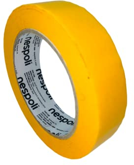 Nespoli Cinta de Enmascarar, Cinta de Precisión, PreciMask, 25 mm x 50 m, Trabajos de Precisión sobre Superficies Lisas y Todo Tipo de Pinturas, Resistencia a la Humedad