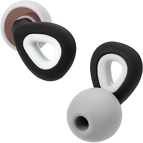 Noise Cancelling Earplugs for Sleep, Work, Concert, Travel, Flights - Silicone, Reusable Hearing Protection With 3 Sizes Tips S, M, L (Black)