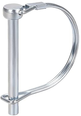 DTGN 6mm x 60mm (Dxl) Perno Bloccaggio Albero - 1pz - BENE per Rimorchi Agricoli Prato - Perno Accoppiatore per Rimorchio Rotondo Acciaio Carbonio - Tono Argento