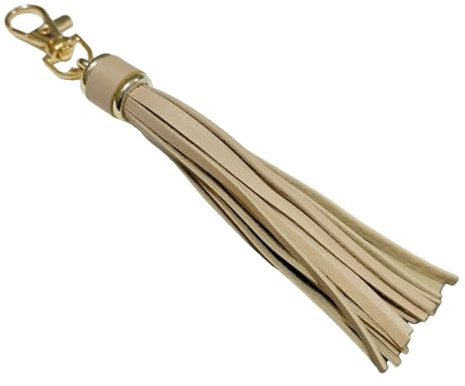 KINSPON Handmade Tassels Keychain Bag Charm Stylish PU Leather Tassels Keychain Pendant With Metal Rings For Secure Attachment
