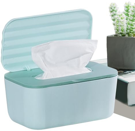 Dispenser per salviette per – Scatola per salviette umidificate da scrivania | Dispenser di salviettine richiudibile, multifunzionale, antipolvere, per cameretta dei bambini, auto, trucco