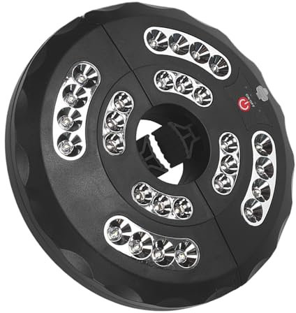 Luces debajo del paraguas, lámparas recargables para exteriores, iluminación LED impermeable, 3 modos de brillo ajustables para patio, barbacoa, camping, jardín, piscina, 7.87 x 7.87 x 1.38 pulgadas