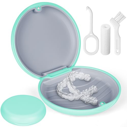 flintronic 1Pcs Caja Férula Dental, Caja Ortodoncia, Caja de Almacenamiento, Funda para Alineadores y Aparatos Dentales, Resistente y Fácil de Limpiar, con 2 Herramientas Ortodoncia