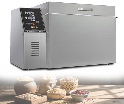 ZHIGUANYUN Tostadora de café Comercial. Tostadora eléctrica de Acero Inoxidable para Frutos Secos. Tostadora eléctrica con Temporizador y termostato controlable. Granos integrales salteados Type10