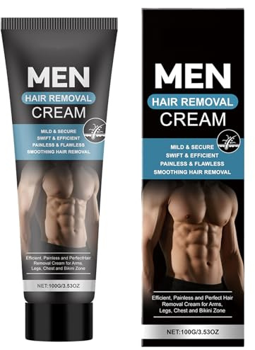 Crema Depiladora Íntima para Hombres | Producto Depilatorio 100ml | Crema de Afeitar para el - Para Maridos Padres Atletas Culturistas Nadadores Profesionales Ocupados Pecho Espalda