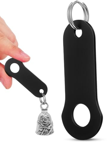 Levemolo Colgador de Campana con Anilla Dividida para Motocicleta Acero Inoxidable Cepillado Negro Accesorio para Manillar de Compatible Mayoría de Motos