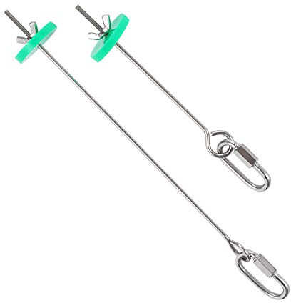 Rcniso Precise Birds Food Holder Suspension Rostfritt Stål Fruktgafflar för små Djurburar, Lätt Att Rengöra, 2st Set för Husdjursfåglar, 5,9 och 9,1 Längd