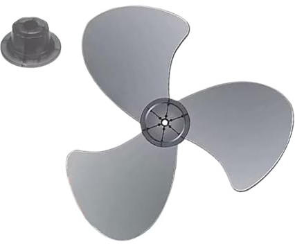 Genérico Pale di ricambio per ventilatore, 1 universale da 37 cm per circolazione interna, rotore leggero con tappo di sicurezza, componente, pinna stabile per scrivania, dormitorio, negozio e