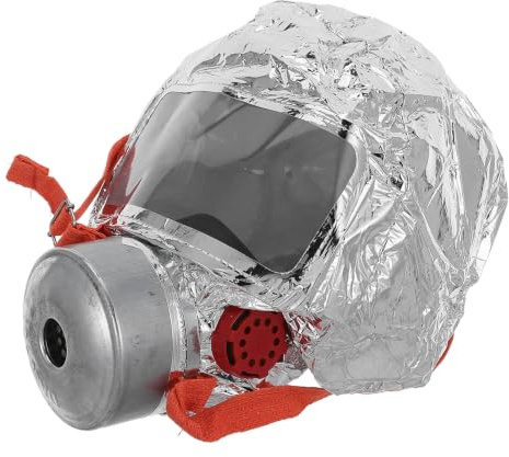 DIYEAH Cagoule anti-incendie - contre la fumée d'urgence avec filtre - Équipement de protection vital pour la sécurité incendie familiale et la préparation aux situations d'urgence