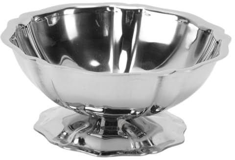 Generic 304 Glasskopp i Rostfritt Stål Elegant Efterrättsskål för Hemmafester Diskmaskin Säker Retrostil 10,5 * 4,5 Cm