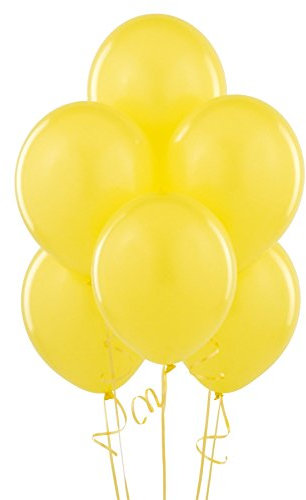 Yellow Balloons 10 Pack, Large 12 Inch Thick Latex Biodegradable Helium Party Balloons for Birthday, Wedding, Baby Shower, Valentine's Day Events Decoration for Balloon Arch Garland