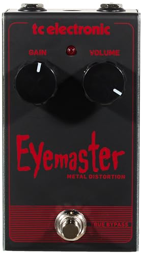 TC Electronic EYEMASTER METAL DISTORTION Skull-Pounding Metal Distortion Pedal with 2-Knob Interface for Insane Gain