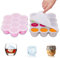 Boîte de rangement congelée pour aliments pour bébés ZOUNICH en silicone, pour aliments pour bébés, purée, whisky, yogourt et glace,multi-usage réutilisable