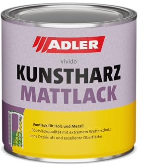 ADLER Kunstharz Mattlack RAL3020 Verkehrsrot Decklack innen außen 375 ml