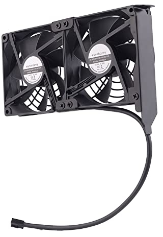 euroharry Grafikkarten-Lüfter2 x 92 mm -Hoher Luftstrom Lüfter, PCI-Halterung Kühler - GPU-Lüfter ?unterstützt 5 V, 7V,12V unterstützt unterstützt Support Mainboard sys_fan Schnittstelle