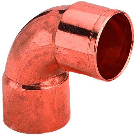 MegaHaustechnik Löt Fitting 5090 Winkel 90° Grad für Kupfer Rohr Außendurchmesser 22mm i-i 2 Muffen Anschlüsse zum Löten Trinkwasser geeignet Kupplung Verbinder Heizung Sanitär Wasser Bogen