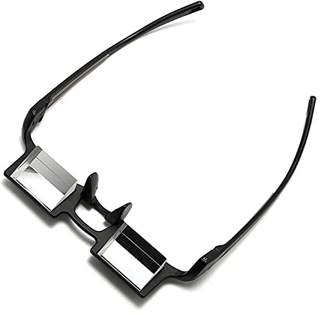 okcsc New Upgraded Reading Glasses Lying Down Bed Light Periscope Glasses for Reading Watching TV Glasses 90°Angle Prism Glasses Release Neck While Watching Reading Playing Mobile Unisex Lazy Glasses