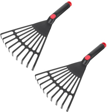 Rastrello a mano, 2 pezzi, da giardino, per , rastrello agricolo, per foglie, piccoli