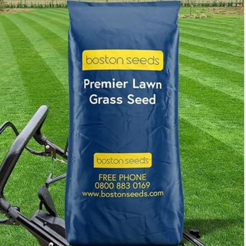 Boston Seeds Premier Lawn Grass Seed - Perfect for Premium, Professional Lawns. Grass Seed Mix for Overseeding & New Lawn Sowing (1 x 10 Kilogram)
