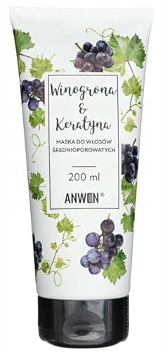 Anwen Trauben und Keratin Maske für mittelgrobes Haar, 200 ml - Langfristig!