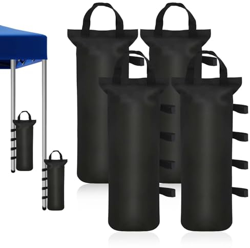 Awroutdoor Lot de 4 Sacs de Sable pour tonnelle, Sable Haute Performance 600D, Poids pour Pieds de tonnelle, Sacs de lestage pour auvent Pop-up