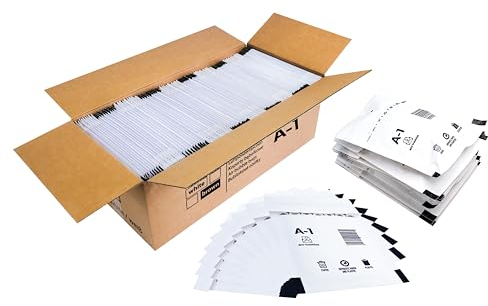 Trifoo 200 Versandtaschen Luftpolsterumschläge haftklebend Luftpolsterversandtaschen Luftpolstertaschen Polsterumschläge A1 (120 x 175 mm) weiß Selbstklebeverschluß 200 Stück