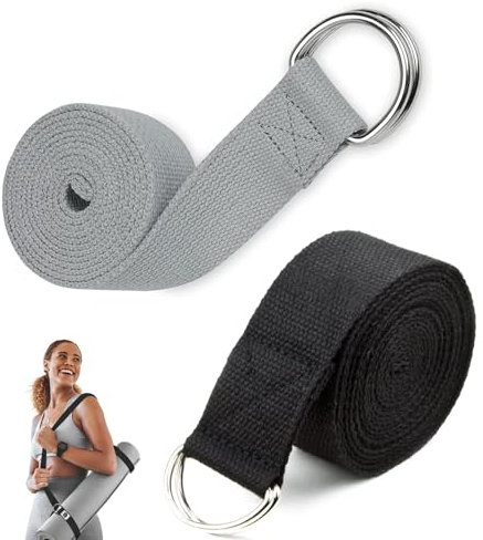 ZXJLWR Yoga Gurt, Modern Yoga Band, Leichte Yogamatte, Körperstellung Anpassung, Körperverbesserung, Flexibilität Steigerung, Grau, Baumwolle, Yoga-Stil, 1.8 Meter