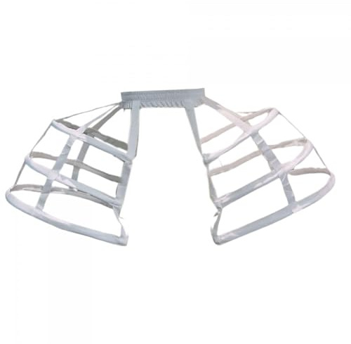 Baoblaze Lolita Crinoline, Underskirt Cage Hoop Skirt Petticoat, 3 Hoop Women Hoops, Pannier Petticoat Cage Pannier for Prom Gown