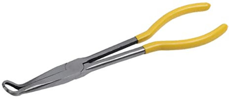 SOIMISS 1 Pieza Alicates extendidos largo rizar alicates de punta redonda extra redondo apretones abrazadera que prensa alicate de cableado manual alicate extendido pinza reparadora Yellow