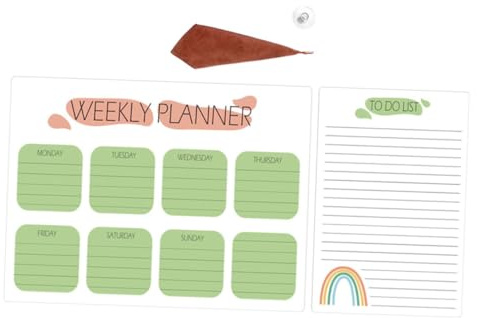 DIYEAH 5 Juegos Tablero Magnético Borrable para Nevera Planificador Diario Portátil y Reutilizable Organizador de Calendario Imán Frigorífico para Cocina y Oficina