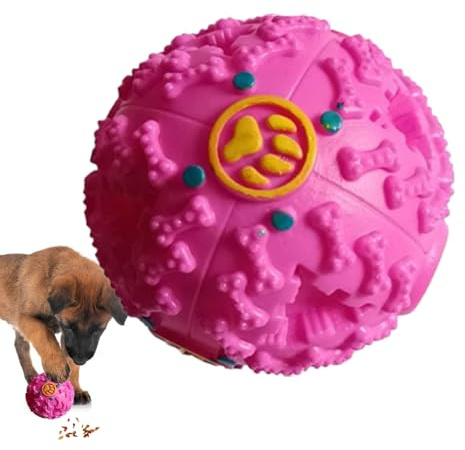 Dgayaeic Palla per cibo per cani, palla oscillante per cani, Palla da fiuto per, Giocattoli interattivi da masticare per alimenti, palline creative ad alimentazione lenta con suono di risatina