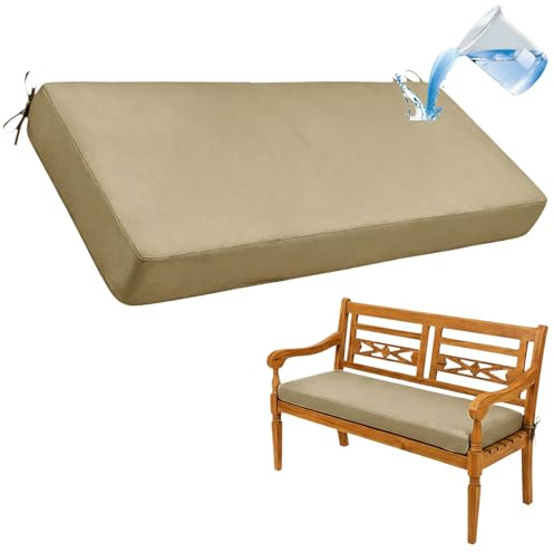 MCNDSI Cojin para Banco Exterior/Interior de Jardin 80x40/160x40/120x40cm Impermeable Colchoneta Banco Jardin Antideslizante, Ideal para Terraza, Jardín o Bancos al Aire Libre(Color4,45x130x5cm)