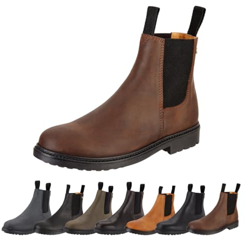 SUEDWIND FOOTWEAR Reitstiefeletten für Damen NEW WORK – Chelsea Boots aus Leder – Reit- & Freizeit-Stiefelette mit Ortholite-Fußbett, Gummisohle & Lederinnenfutter – Braun – Gr. 43