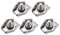 sourcing map 5 Pcs 304 Stainless Steel Single Wire Rope Clip Cable Clamp for 1.5mm-2mm Rope