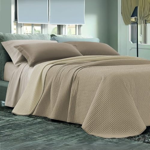 L'ANTICO ARCOLAIO - Copriletto Singolo (80 gr/m2) Trapunta Estiva Letto Singolo, Primaverile Leggera in Microfibra, Trapuntino Primaverile Double Face 100% Made in Italy