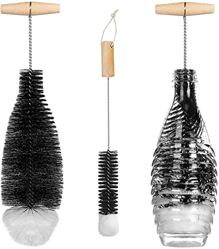 CAM2 Spazzola per la pulizia in spugna, di alta qualità, per bottiglie di vetro da 0,6 litri, bottiglia di vetro per alimenti per bambini, bottiglia di soda