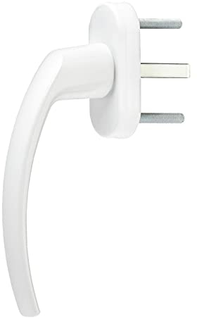 SOTECH Aluminium Fenstergriff Standard weiß (28,5 x 141 x 61,5 mm) Terassentürgriff mit 45° Raster