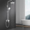 AIMOYO Colonna doccia con miscelatore monocomando, set doccia con rubinetto, soffione doccia con 3 tipi di getto, asta doccia, doccia a pioggia, set completo doccia con rubinetto, 80-117 cm