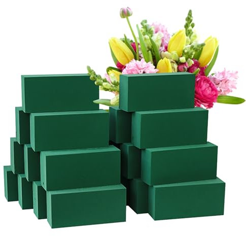 Pack de 20x Espumas Florales Naturales para flor cortada - Caja de 20 Esponjas Para Flores Naturales(1 unidad - 23x11x8) - Herramienta Esencial para Arreglos Florales (1)