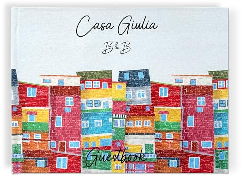 Libro degli Ospiti, Libro di Benvenuto per casa Vacanze, Libro degli Ospiti b&b, Libro dei visitatori per recensioni, Libro degli Ospiti per affitti turistici Tema Città (Città)