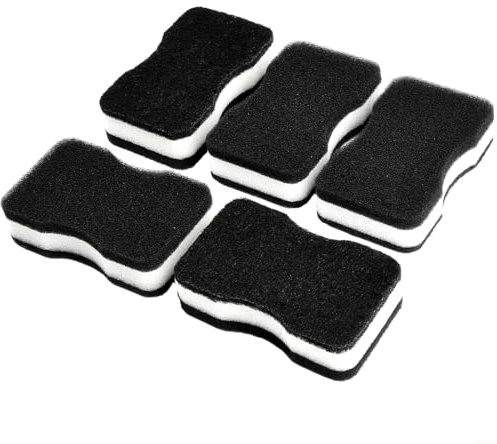 Potente esponja de limpieza de cocina, 5 esponjas negras para platos (5 unidades)
