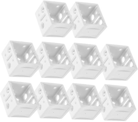 EXAOMBLE Set 10 Staffe Bianche Per Montaggio Tende Da 1 Per Mini Veneziane, Supporti Per Cassone Finestre, Fissaggio Resistente Per Interni Ed Esterni, Accessori Per Tende Da Finestra