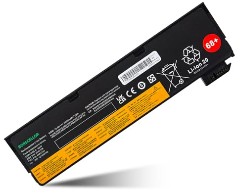 BORSCELLOR 68+ 0C52862 0C52861 Batterie pour Ordinateur Portable Lenovo ThinkPad T440 T440s T450 T450s T460 T460p T470p T550 T560 X240 X250 X260 X270 W550 W550s L450 L460 L470 P50s 45N1126 45N1127