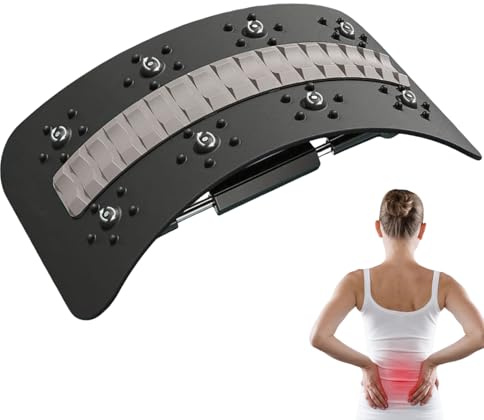 doyandader - Tabla lumbar, masajeador ajustable para la espalda con crujidos, equipo de estiramiento vertebral para casa, oficina, viaje, salón,