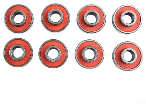 Skateboardlager, 608-2RS ABEC-11 klassad höghastighet tyst, 8 x 22 x 12,6 mm försmord för longboards skotrar inline-skridskor (röd 8 st)