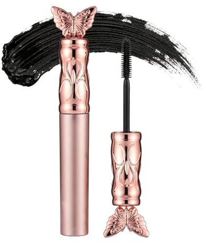 Iron Wand Mascara, Dual Wand System for Defined Lashes, Waterproof & Smudge-Resistant Metal Mascara for Lash Lift & Curls, Black