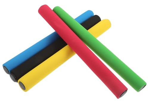 VILLCASE Bastoni per Staffette in Schiuma Colorata, Set da 5 Pezzi per Ragazzo Ragazza, per attività di Squadra e Competizioni Scolastiche Outdoor