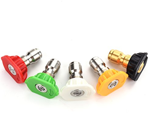 Tool Daily Lot de 5 buses de pulvérisation pour nettoyeur haute pression à plusieurs degrés, 6,35 mm (2,5 GPM)